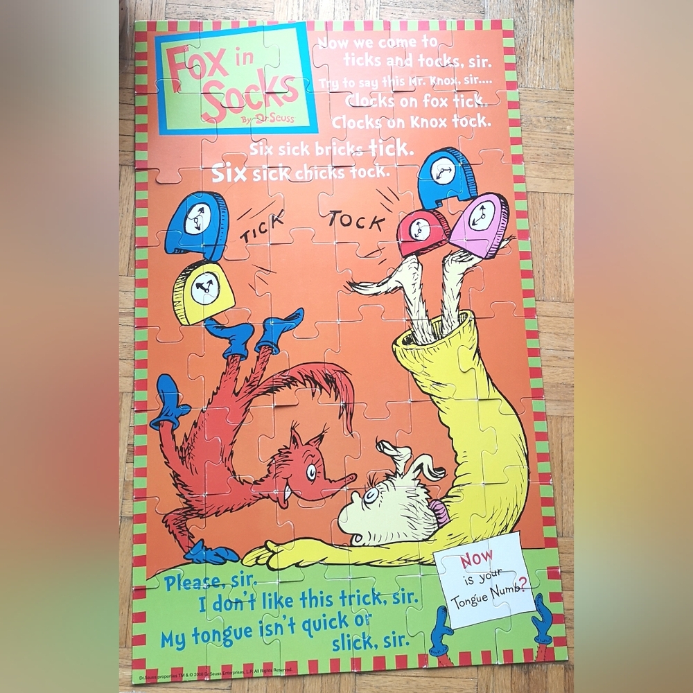 Fox in Socks Floor Puzzle by Dr. Seuss